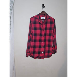 Women's Grayson Red Black Plaid Button Down Shirt S